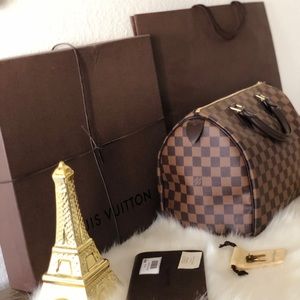 LOUIS VUITTON Damier Ebene Speedy 30 Bag!